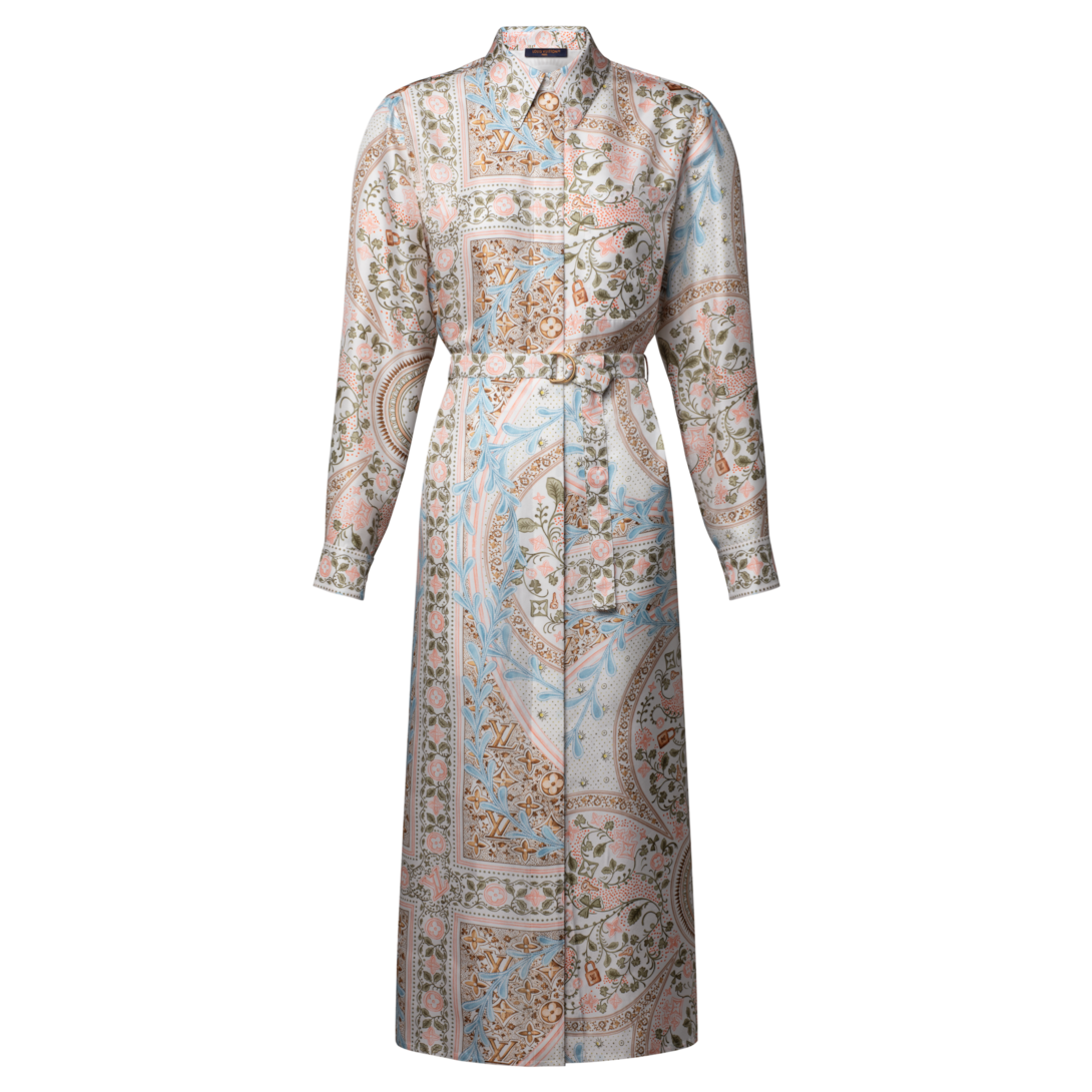 Flower Foulard Shirt Dress - Women - Ready-to-Wear | LOUIS VUITTON ®